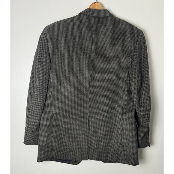 JOS A BANK Travelers Col Brown Houndstooth 100% Camel Hair Sport Coat Size‎ 46L - Picture 7 of 7